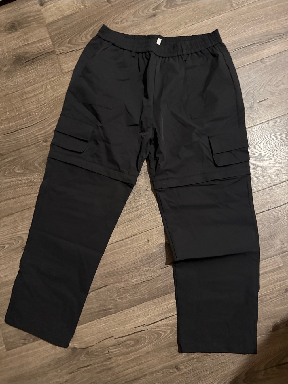 HALARA Black Women's Cargo Pants with Elastic Waistband